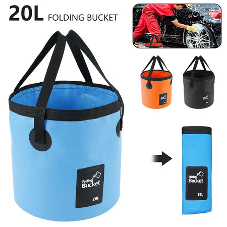 20L Waterproof Folding Bucket, Portable Collapsible Container