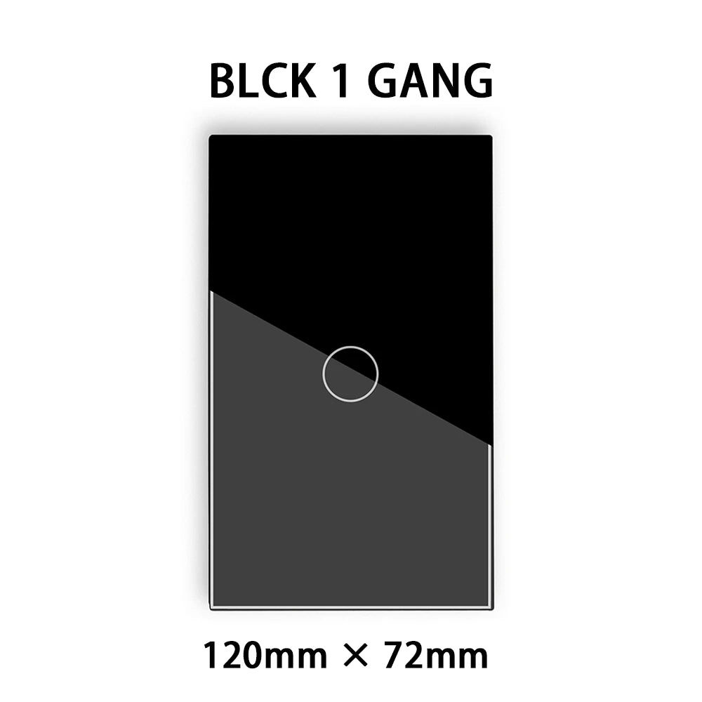 Brazilian Smart Touch Wall Switch - 4/6/8 Gang WiFi Voice Control Black 1 gang