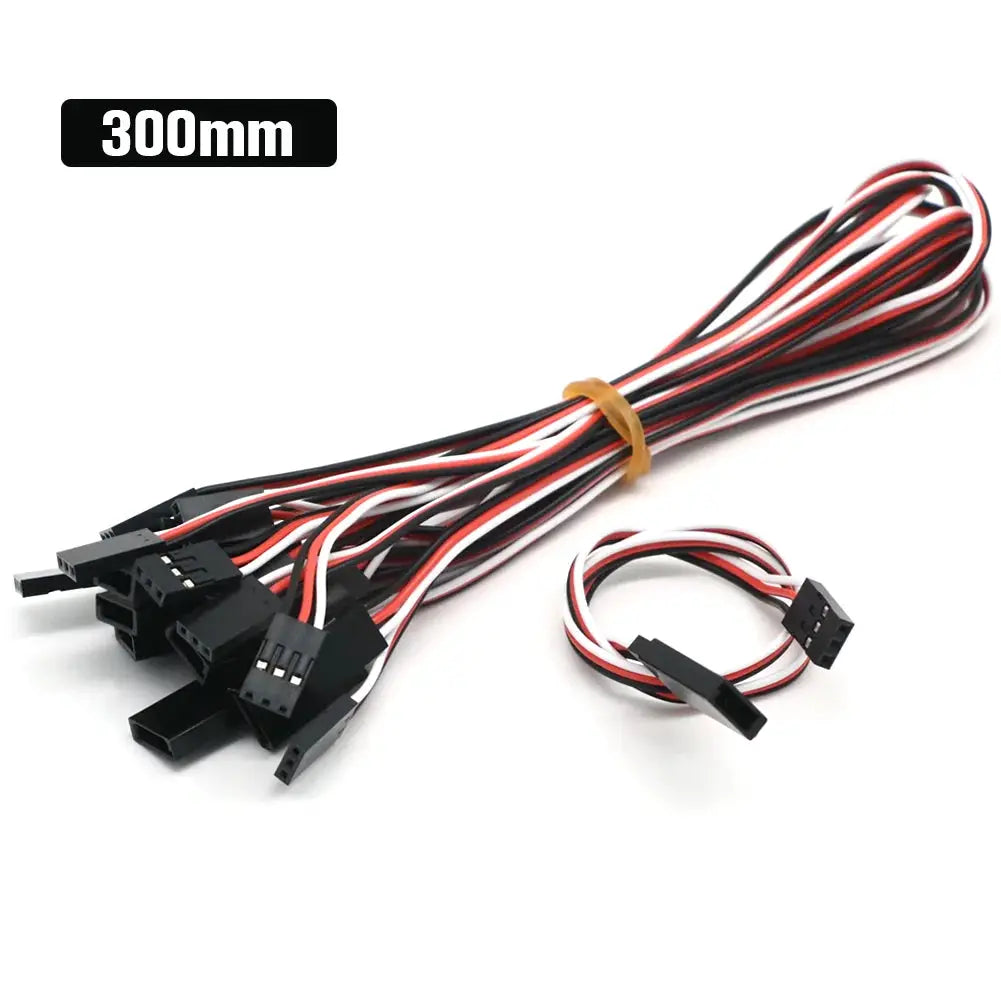 10pcs 100mm/150mm/200mm/300mm/500mm RC Servo Extension Cord Cable Wire Lead JR For Rc Helicopter Rc Drone by InterCyprus Trading Ltd