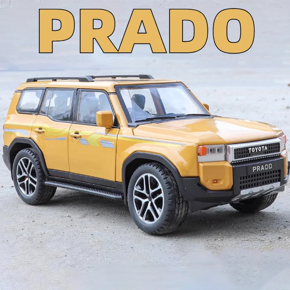 Modelo de coche de aleación de metal fundido 1:24 con sonido y luz LC250 FJ Cruiser, puertas que se abren.