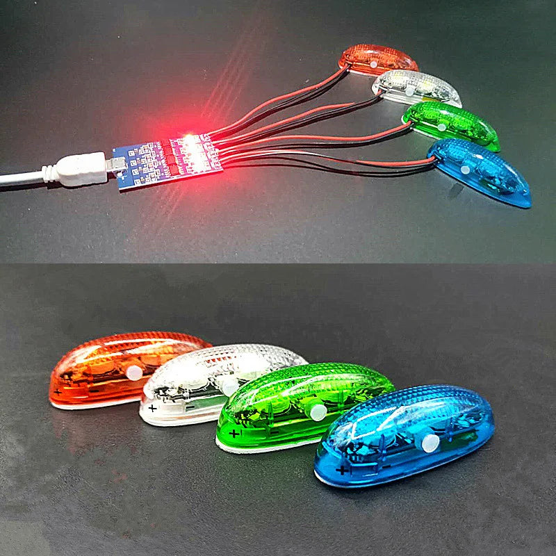 ZMR 1S Rechargeable Wireless Navigation Light with 4 Flicker Modes for RC Models