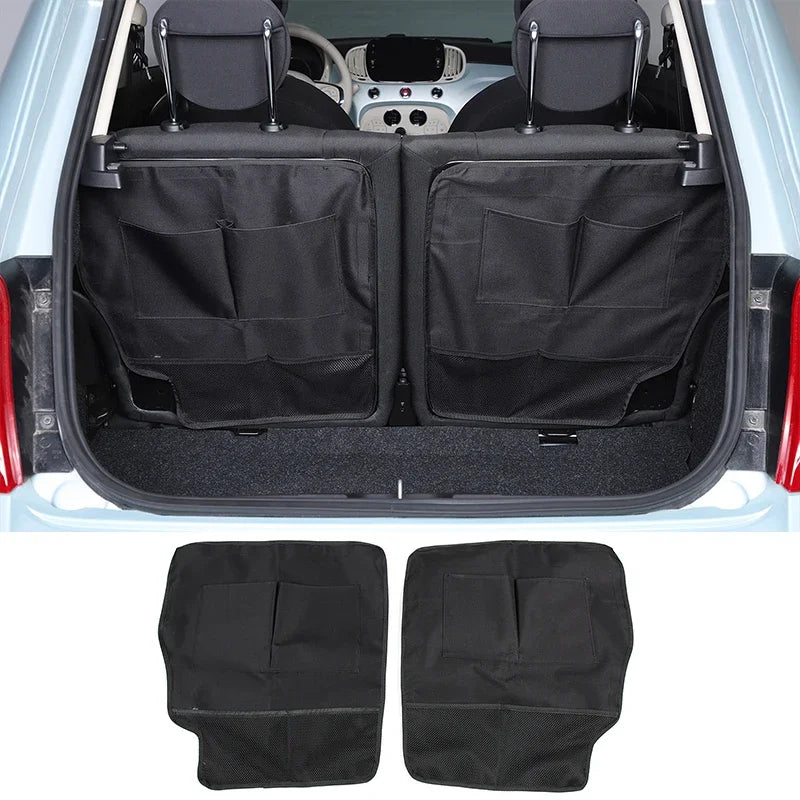 Fiat 500 bageste sæde værktøj ophængningsposer OxfordCloth sort 2 stk.