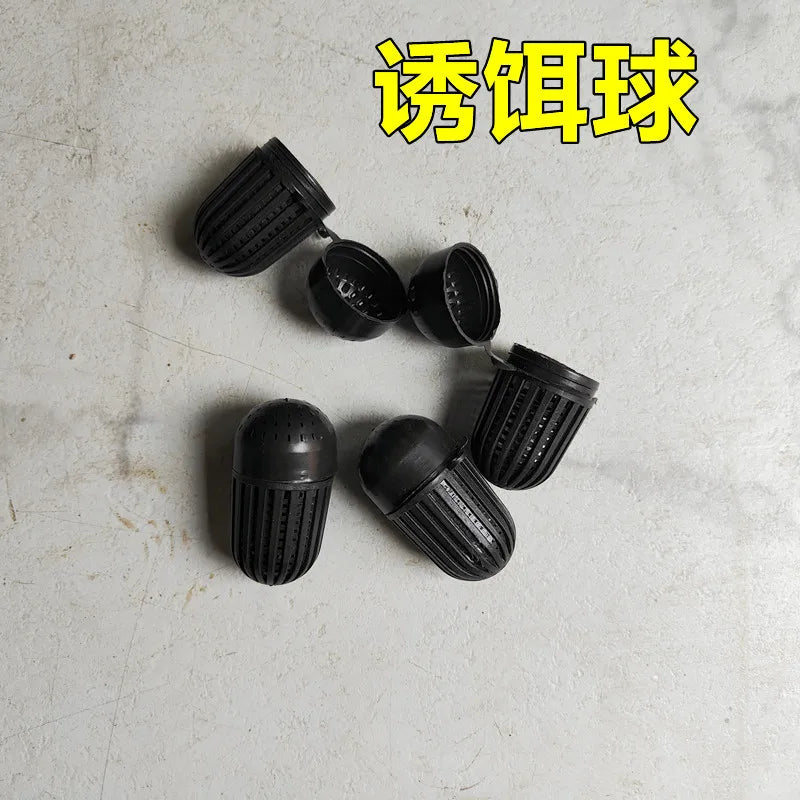 Durable Black Fish and Crayfish Catcher Net - Outdoor Fishing Trap Lure Cage 10pcs / as show