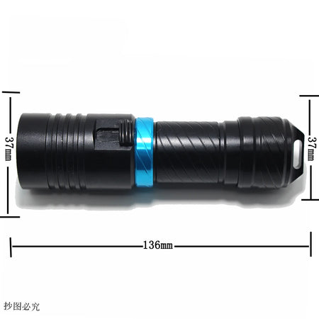 Waterproof IPX8 Diving Flashlight &ndash; Ultra-Bright LED with 100 Meter Range