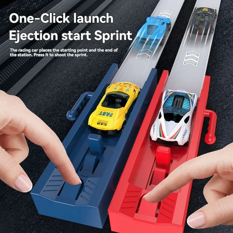 1/2/4 Tracks Mini Car Eject Toy &ndash; Portable Race Track