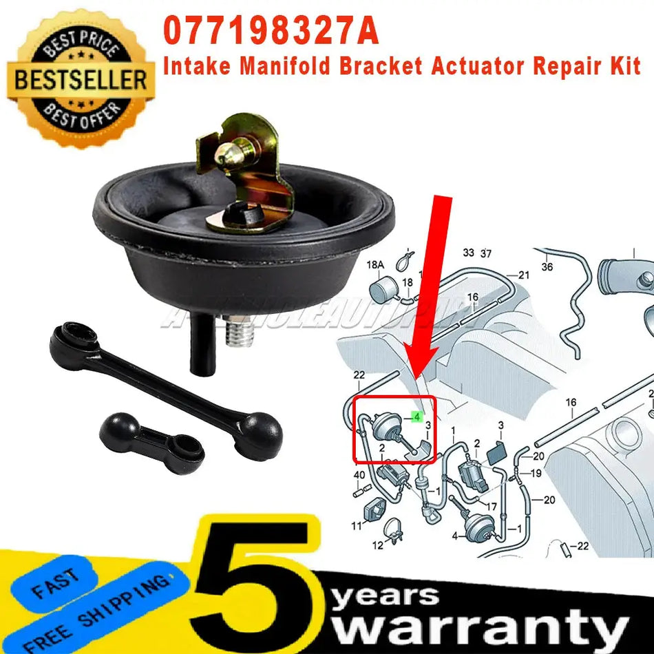 077198327A New For Audi A6 A8 S6 4B 4D 4E VW Touareg 7L Phaeton 3D Intake Manifold Bracket Actuator Repair Kit Car Accessories by InterCyprus Trading Ltd