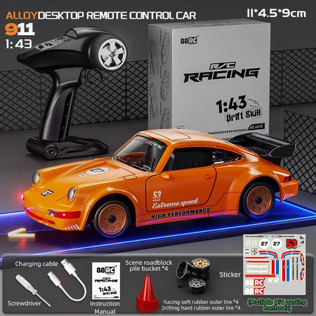 1:43 RC Drift Car With Gyro &ndash; High Speed 18 KMH For Kids Orange