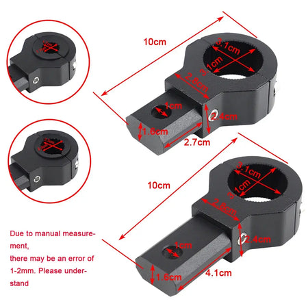 Universal Motorcycle UTV ATV Off-Road Work Whip Flag Light Mounts 0.7"/1"/1.25" Inch 360 Degree Rotate Bracket Kits Aluminum by InterCyprus Trading Ltd