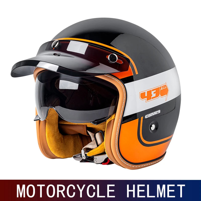 Three-Quarters Retro Open Face Helmet &ndash; Ultra Lightweight MT-5-3 / XXL