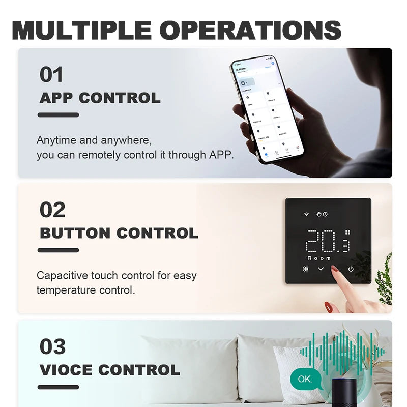 V9BW Smart Thermostat - Alexa And Google Home Compatible