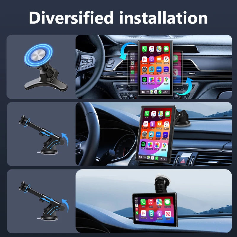Universal 8 Inch Portable Car Screen - Wireless CarPlay