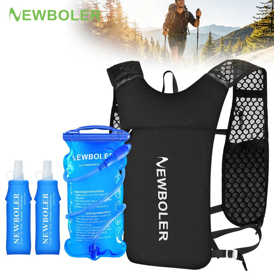Vestă de hidratare respirabilă NEWBOLER, rucsac ușor pentru alergare pe traseu, ciclism, alergare, jogging, maraton, călărie și alpinism