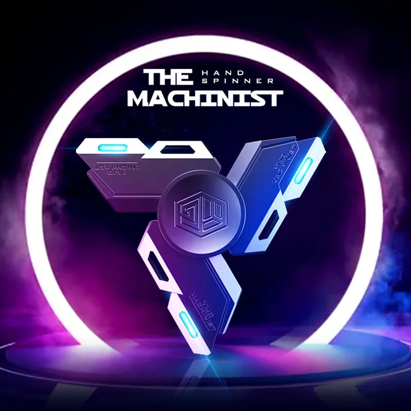 YIJOO Luminous Metal Alloy Fidget Spinner &ndash; Stress Relief Spinning Top for All Ages