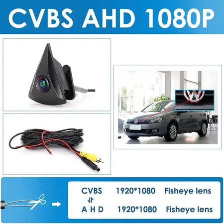 Fisheye Front View AHD Car Camera Parking Special Embedded for VW Tiguan Transporter T5 T6 Bora Golf Jetta Ladiva GTI Santana by InterCyprus Trading Ltd