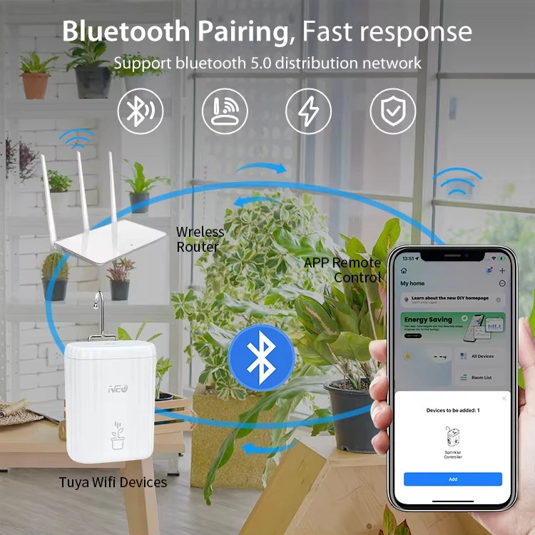 Sistem de Irigație prin Picurare WiFi Inteligent cu Temporizator Automat pentru Plante