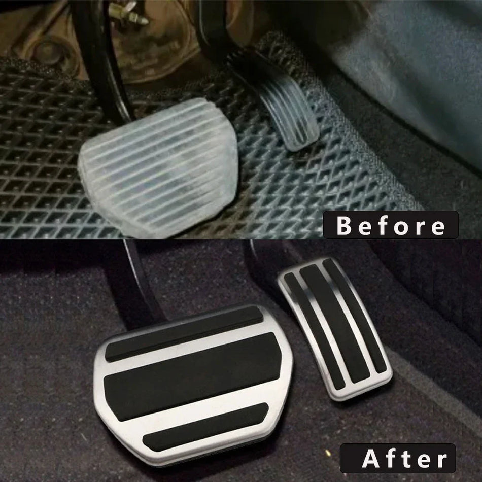 Sada pedálových podložiek pre Peugeot 207 - nerezová oceľ a guma, plynové a brzdové pedály