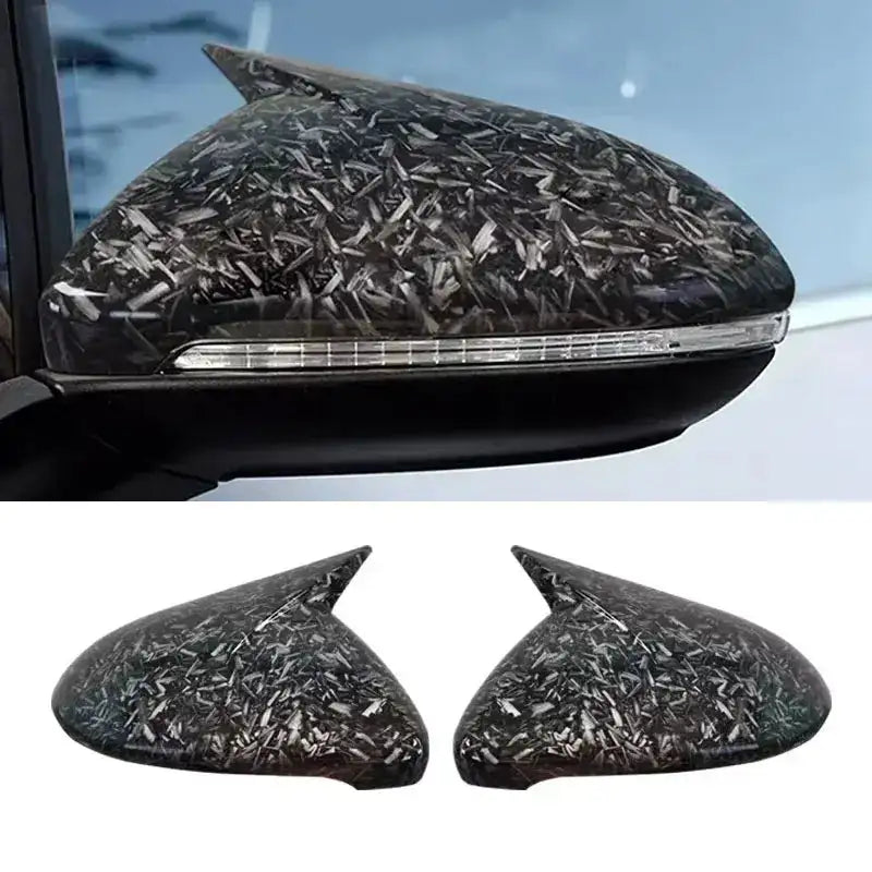 2Pcs Side Wing Mirror Cover Trim For VW Golf 7 MK7 2014