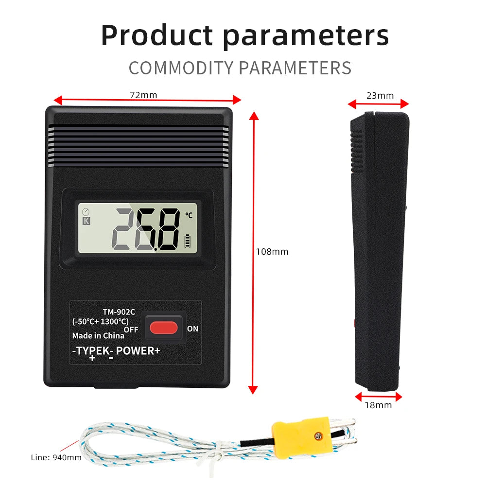 TM902C Digital Thermometer &ndash; High Precision Temperature Measurement