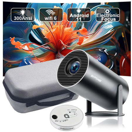 DITONG HY300 Plus Portable 4K HD Projector with Android Integration