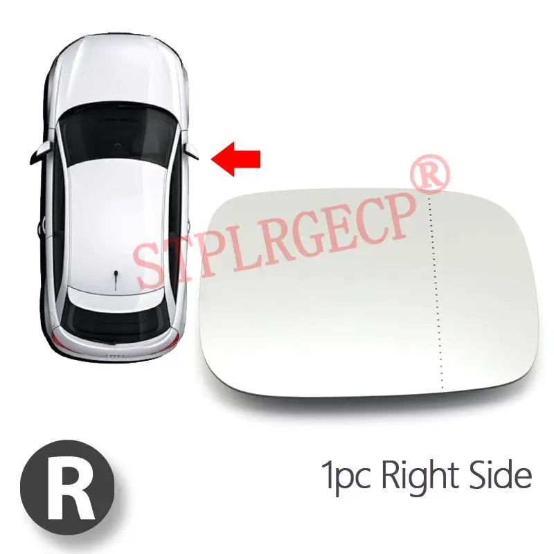 Driver or Passenger Rearview Side Mirror Lens Door Wing Mirrors Glass with Heating for Volvo V70 XC70 07-10 XC90 07-14 by InterCyprus Trading Ltd