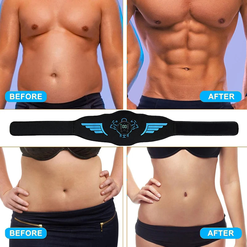 EMS Abdominal Toning Belt - Unisex Electric Muscle Stimulator for Home Fitness