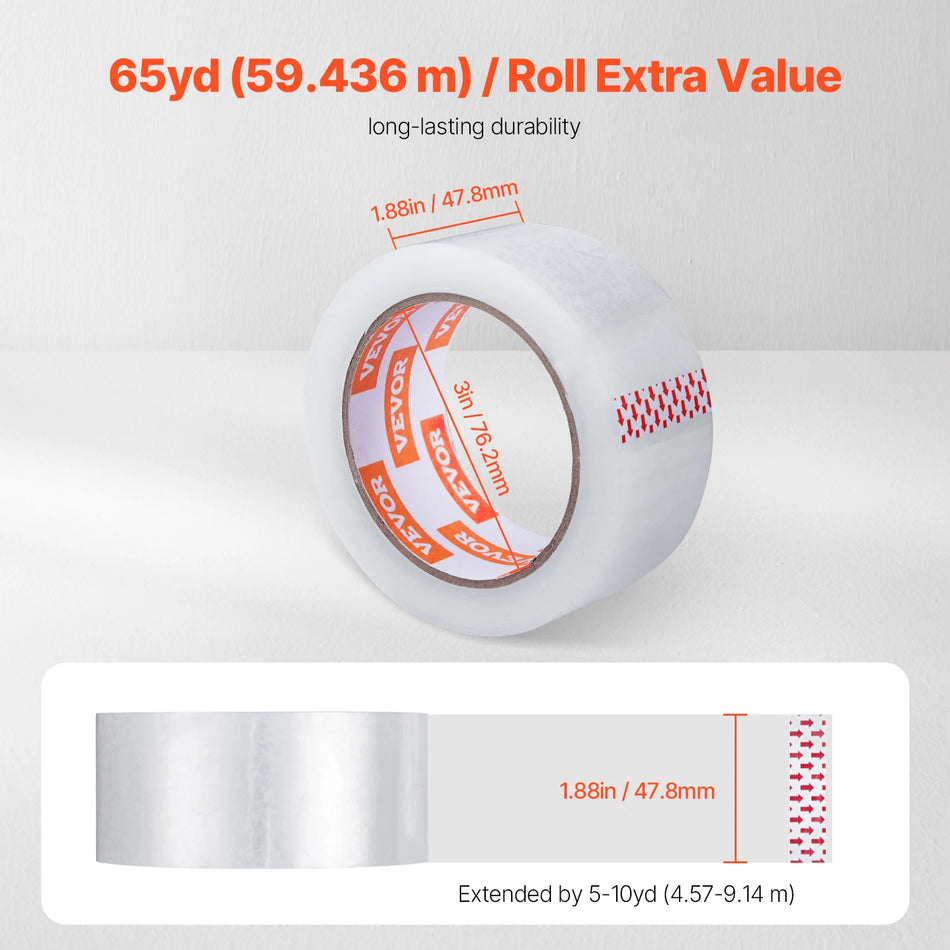 SucceBuy 4.8cm Transparent Tape &ndash; Heavy Duty Adhesive