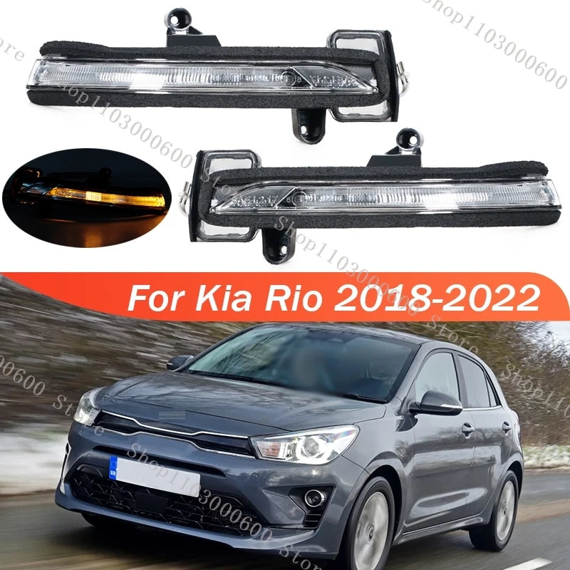Outside Rearview Side Mirror Turn Signal Light for Kia Rio 2018-2022