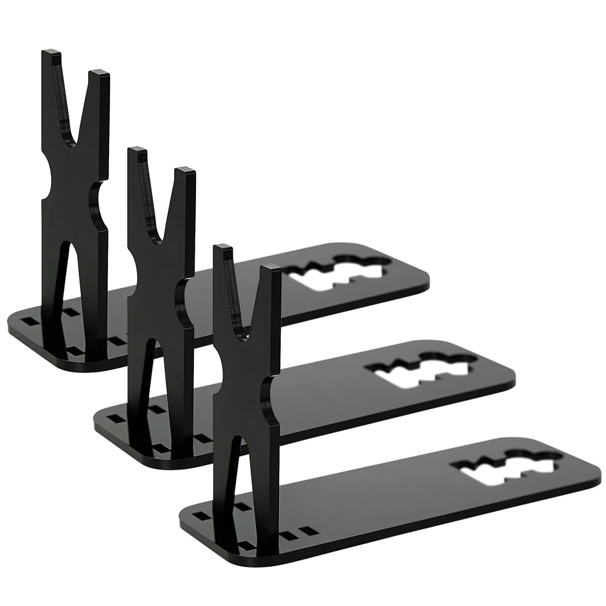 1QPJ2018BK Pistol Rack &ndash; Four Adjustable Slots to Fit