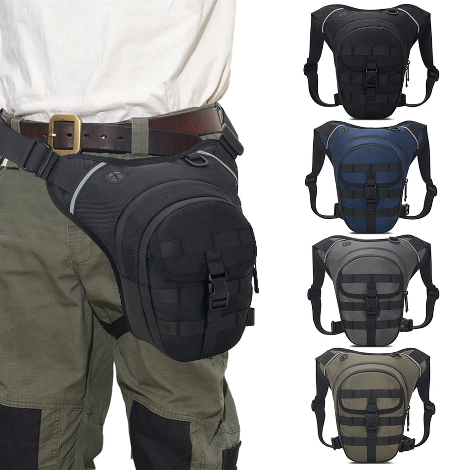 Waterproof Drop Leg Bag for Motorcycle, Large Capacity Chest Bag for Cycling