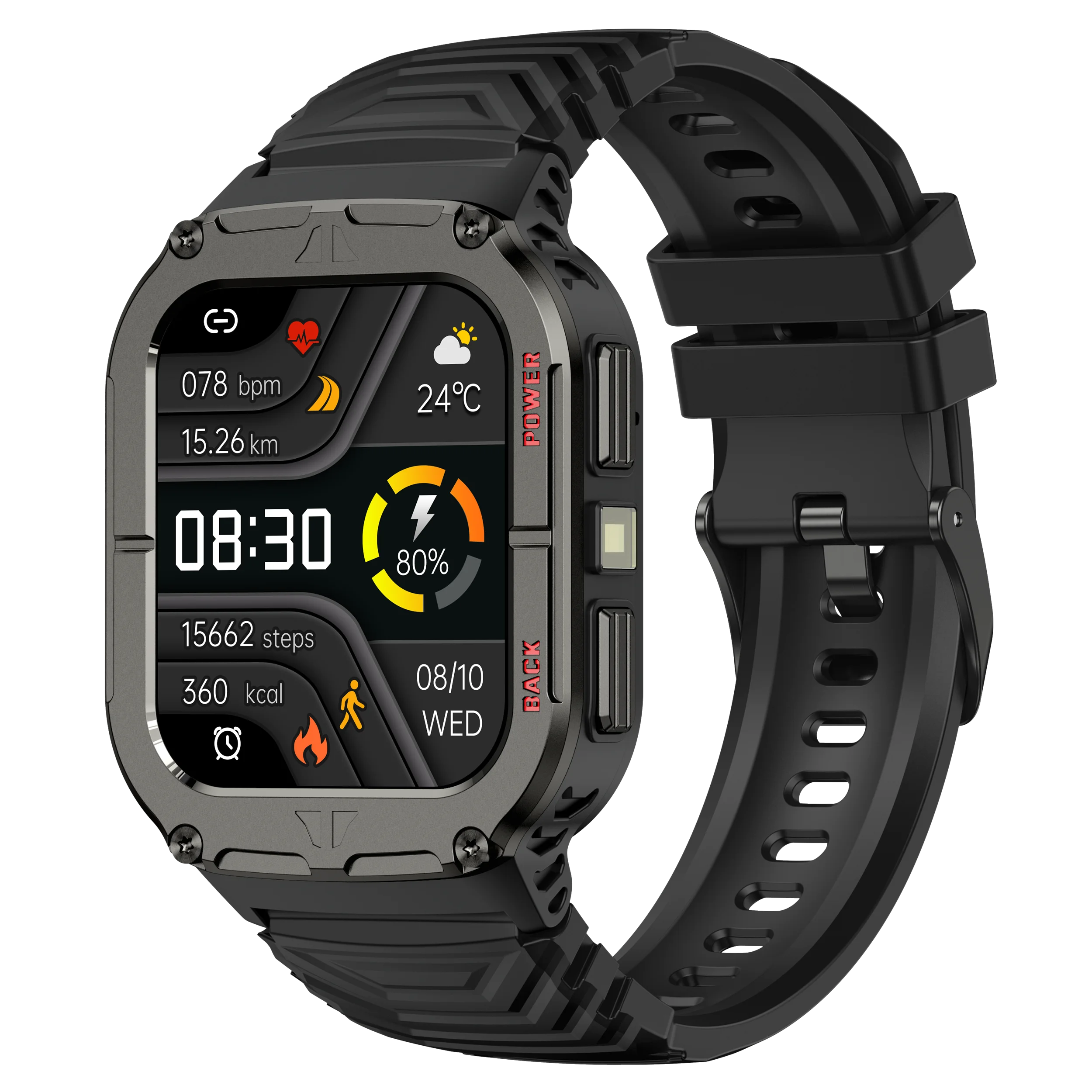 Fashion Smart Watch 1.85In &ndash; Sleep Health Tracker BT Call balck / Fashion Sport Watch