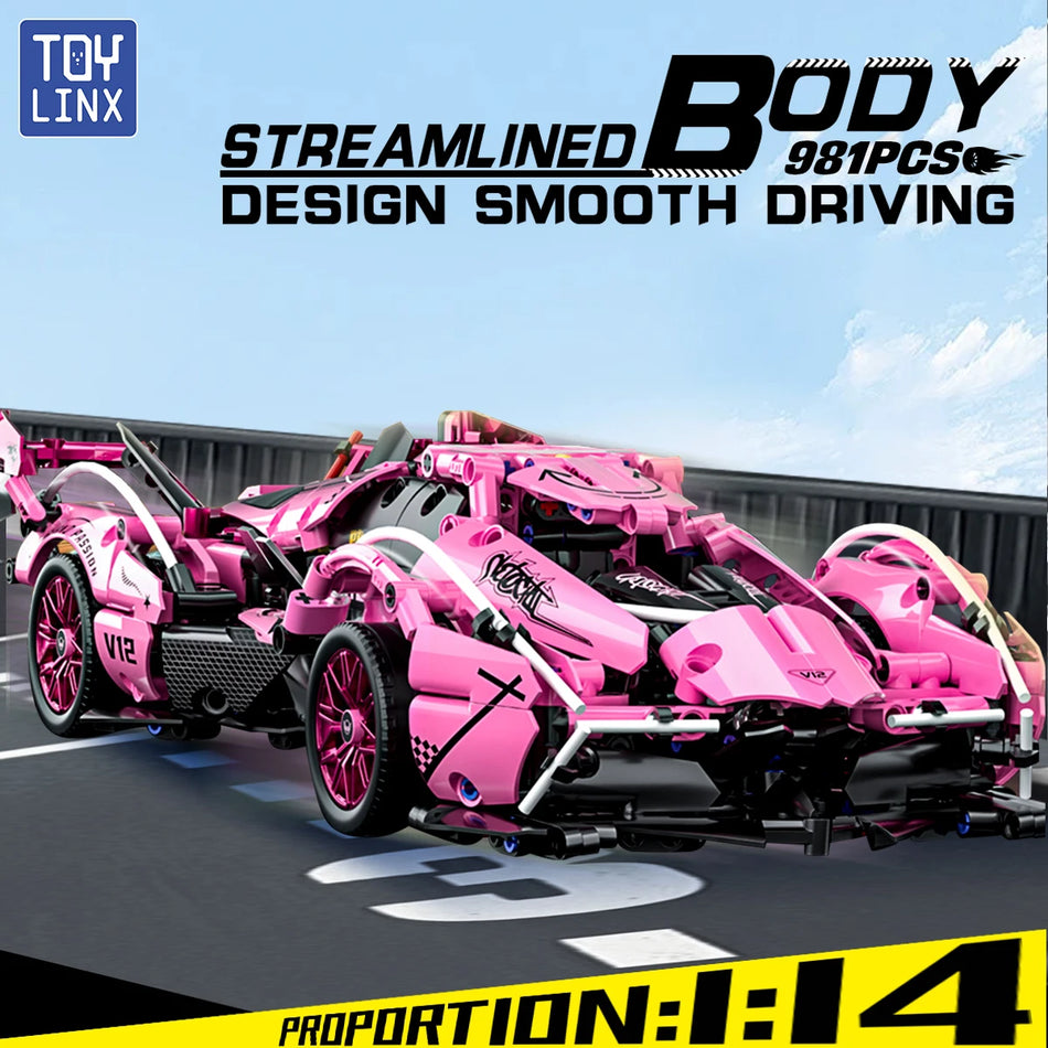 ToylinX 1 14 Scale Supercar Building Block Set For Adults