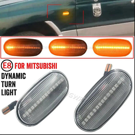 2xCar LED Turn Signal Lamp For Mitsubishi Triton L200 2005-2015 Pajero Montero Sport Nativa 2008-2016 Side Marker Blinker Light by InterCyprus Trading Ltd