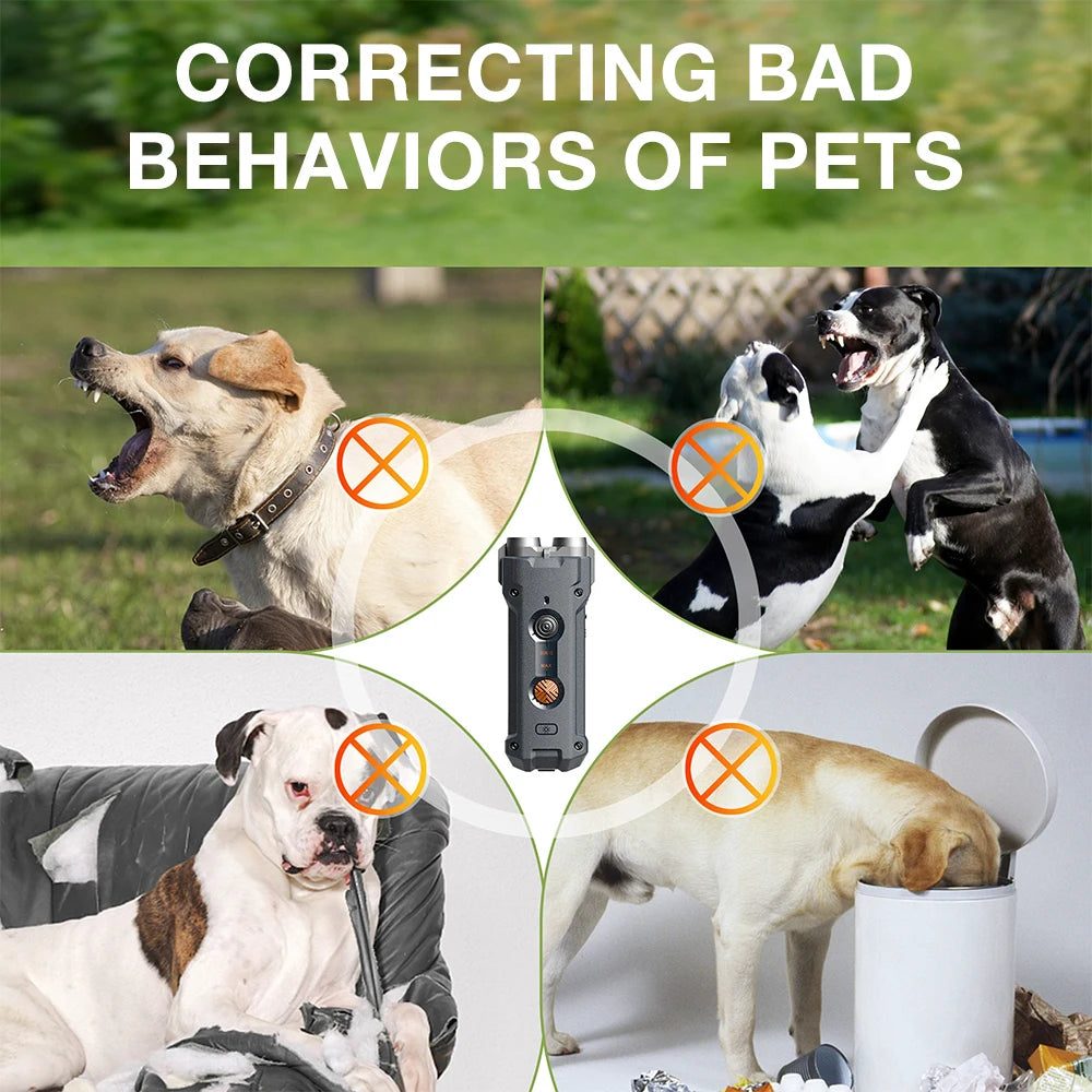 Type-C Ultrasonic Dog Repellent &ndash; LED Flashlight Included
