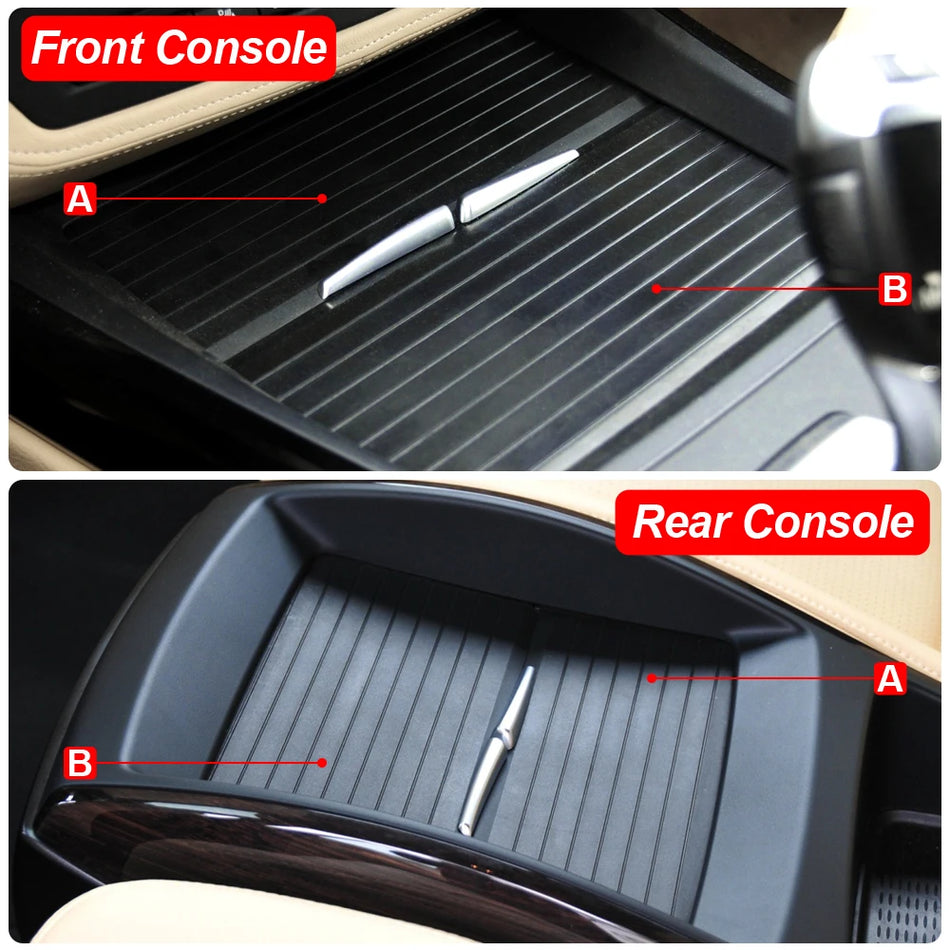 Cubierta del Portavasos de la Consola Central con Persianas Deslizantes para BMW X5 X6 E70