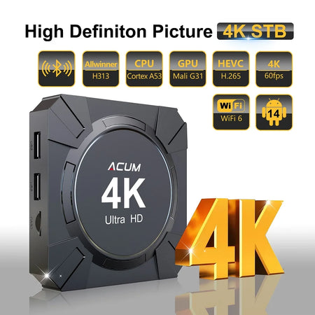 Android 14 TV Box Allwinner H313 4K Player &ndash; Voice Remote