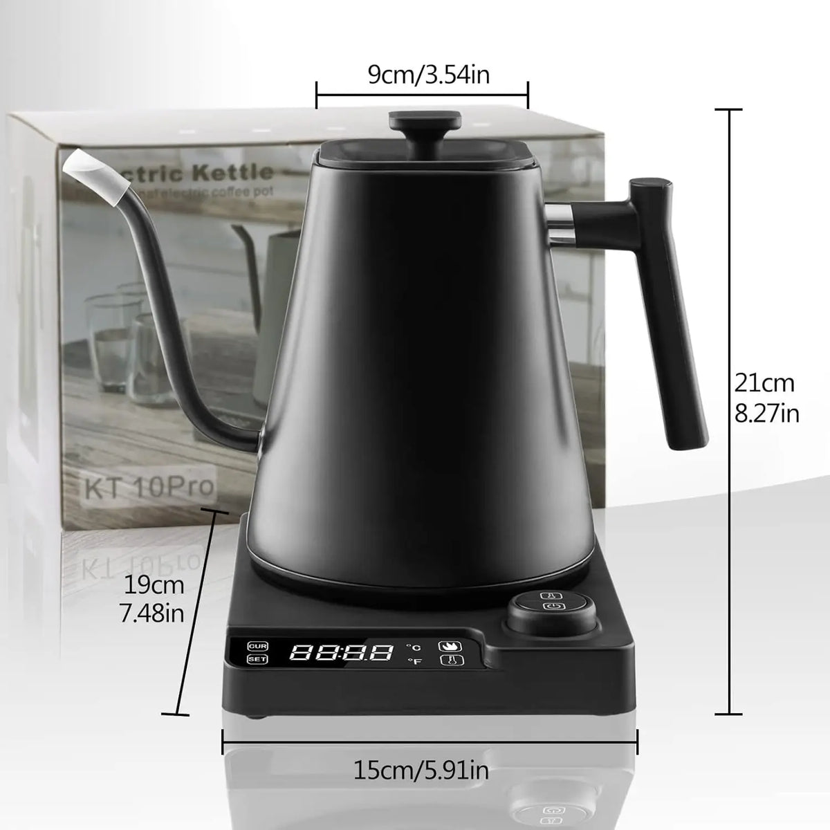 Gooseneck Electric Kettle - Precise 1 Degree Temp Control