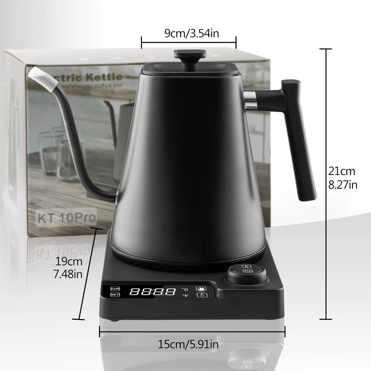 Gooseneck Electric Kettle - Precise 1 Degree Temp Control