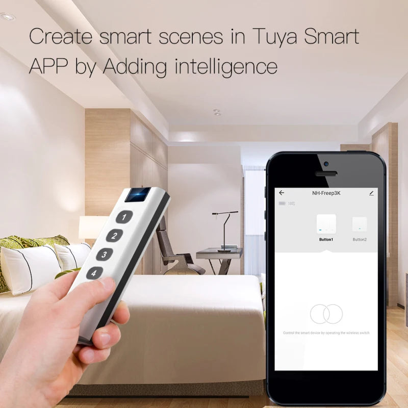 Tuya ZigBee Smart Scene Switch (1-4 Gang) - Portable Home Automation Control
