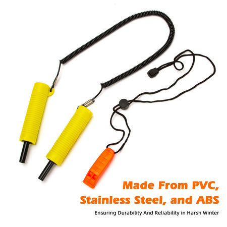 Ice Auger Ice Fishing Retractable Drill - Extendable Rope