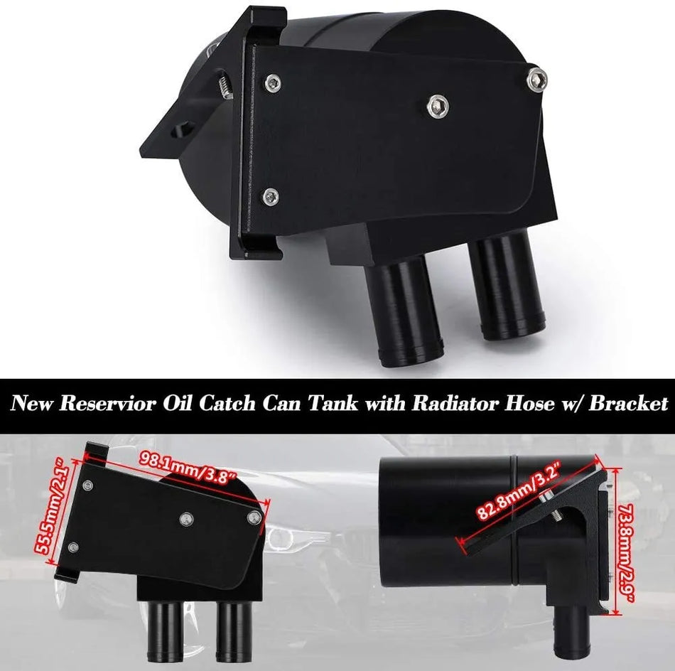 Oil Catch Can Tank for BMW N20/N26 with Aluminum Construction and Silicone Radiator Hose