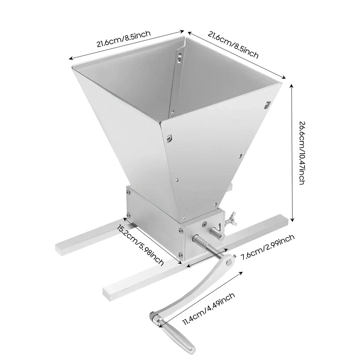 Grain Mill Grinder &ndash; Adjustable Roller Gap 0-2.5mm Light Grey / GERMANY