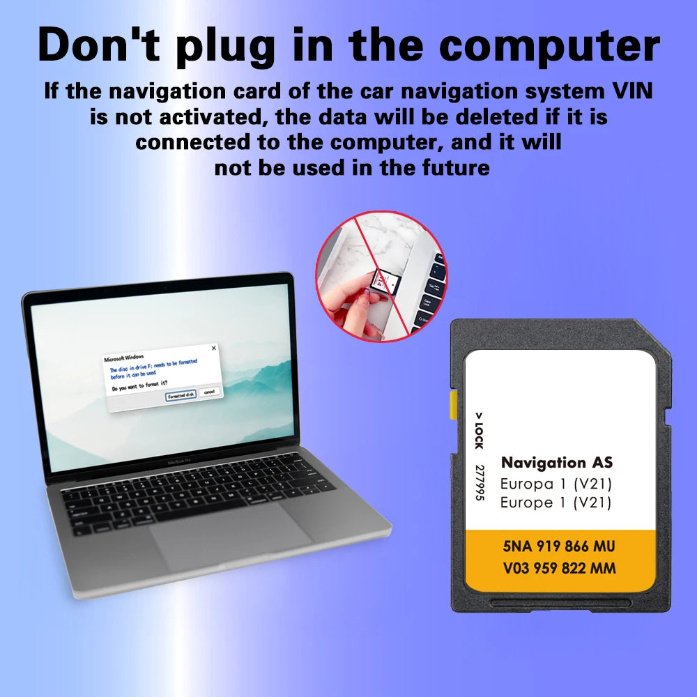 NAVINESA 32GB GPS SD Map Memory Card &ndash; High-Speed Navigation for VW Caddy SA