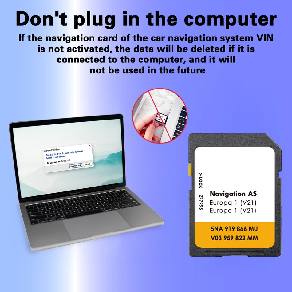 NAVINESA 32GB GPS SD Map Memory Card &ndash; High-Speed Navigation for VW Caddy SA