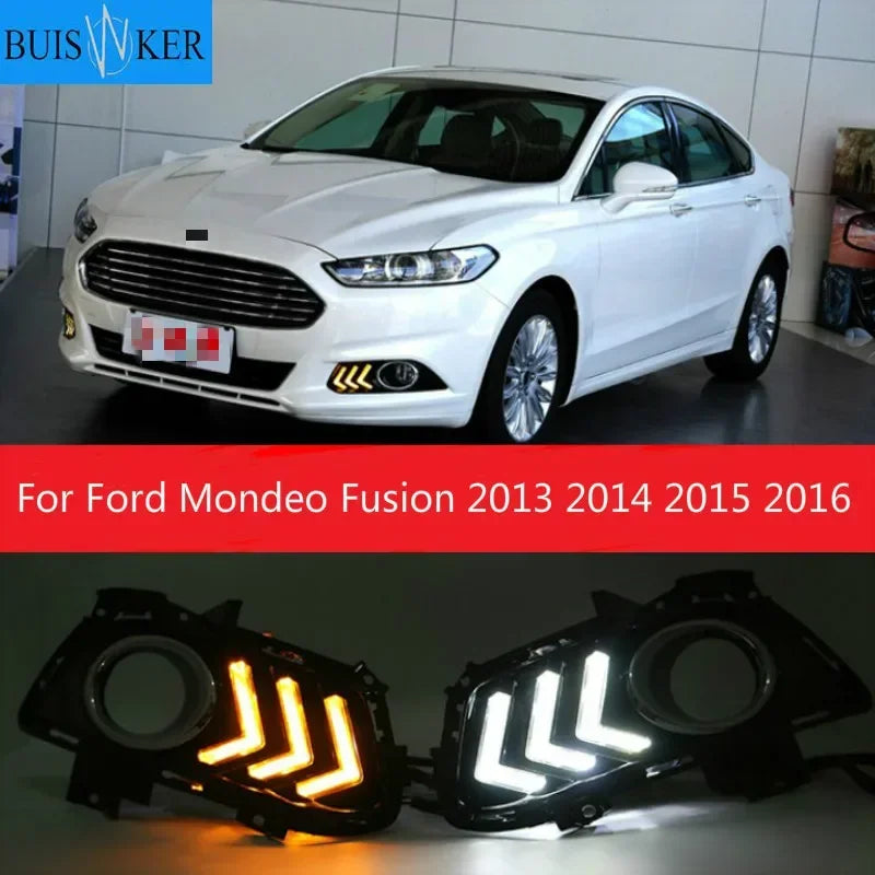 Ford Mondeo Fusion LED DRL Running Lights With Turn Signals