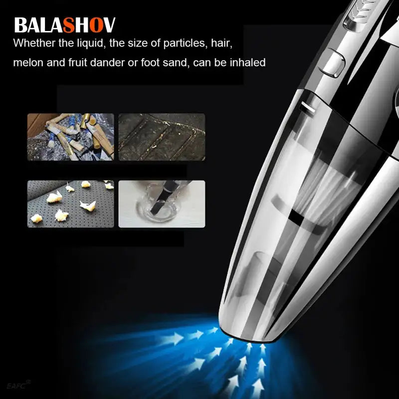 Cordless 120W Cyclone Car Vacuum Handheld For Pet Hair