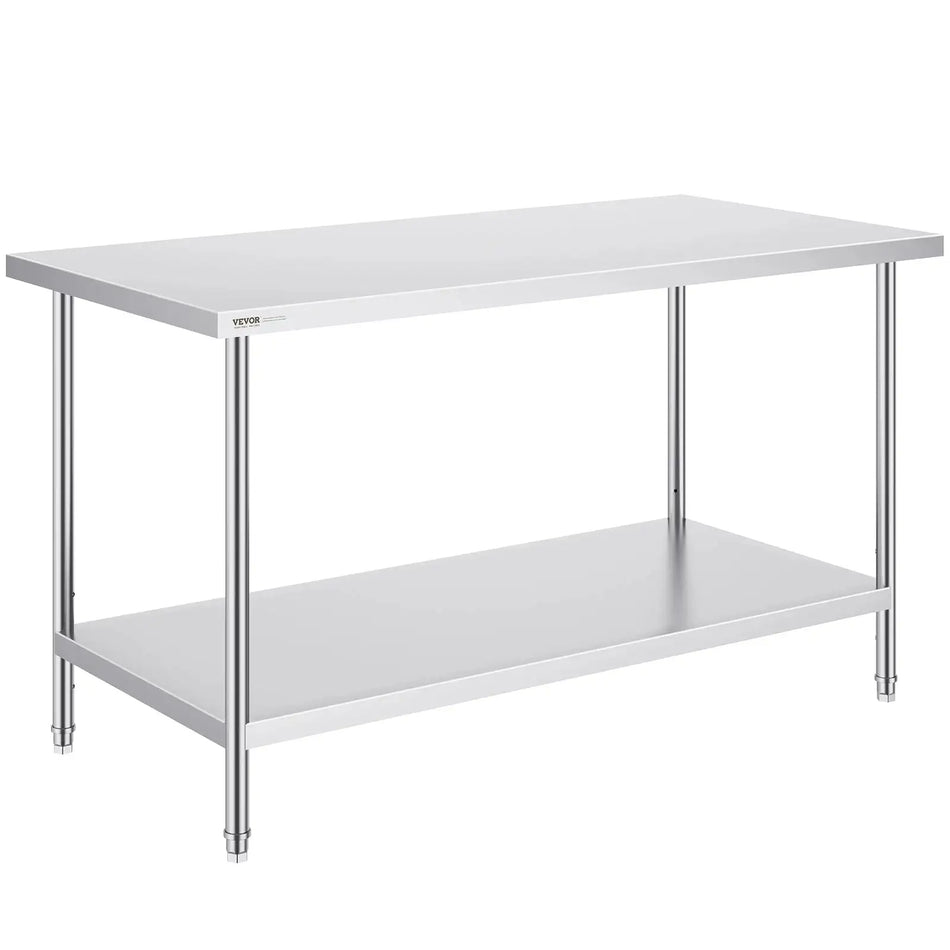 Heavy Duty Prep Table Stainless Steel With Adjustable Height