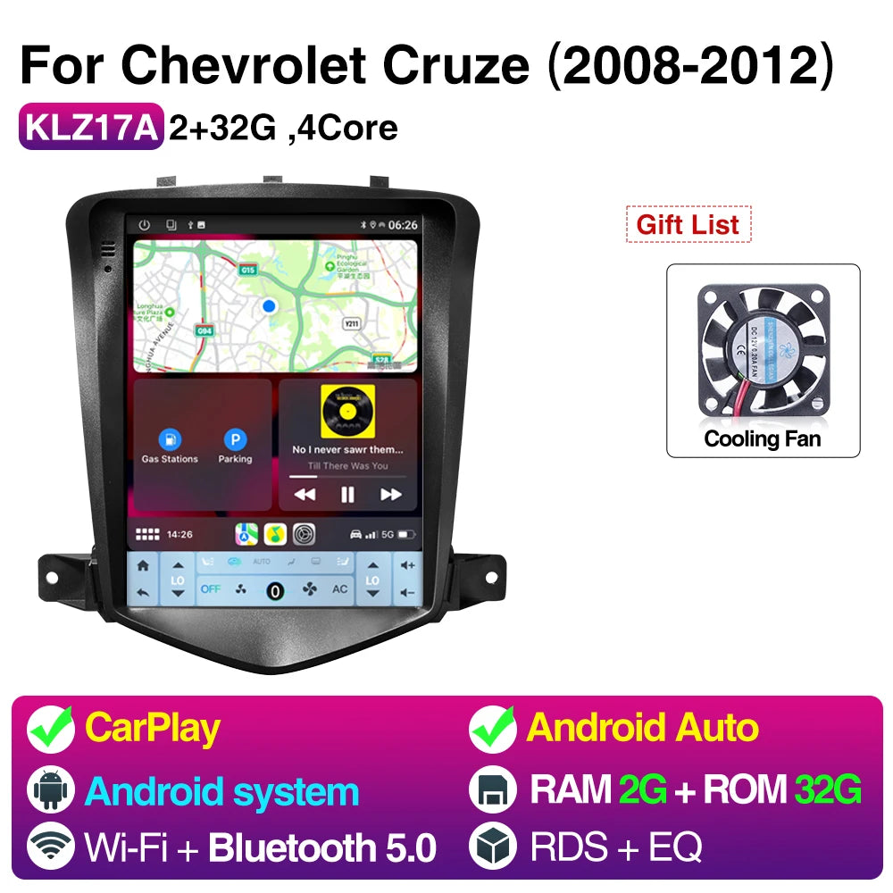 Chevrolet Cruze Car Radio 2008-2012 - CarPlay Android 2 32G