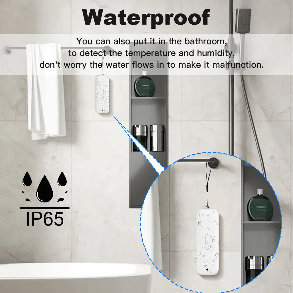 Tuya WiFi Waterproof Temperature Humidity Sensor for Smart Home Automation