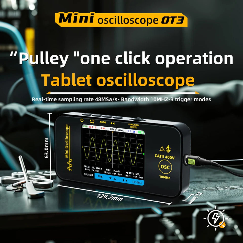 BSIDE OT3 &ndash; 10MHz Handheld Oscilloscope With Color Screen