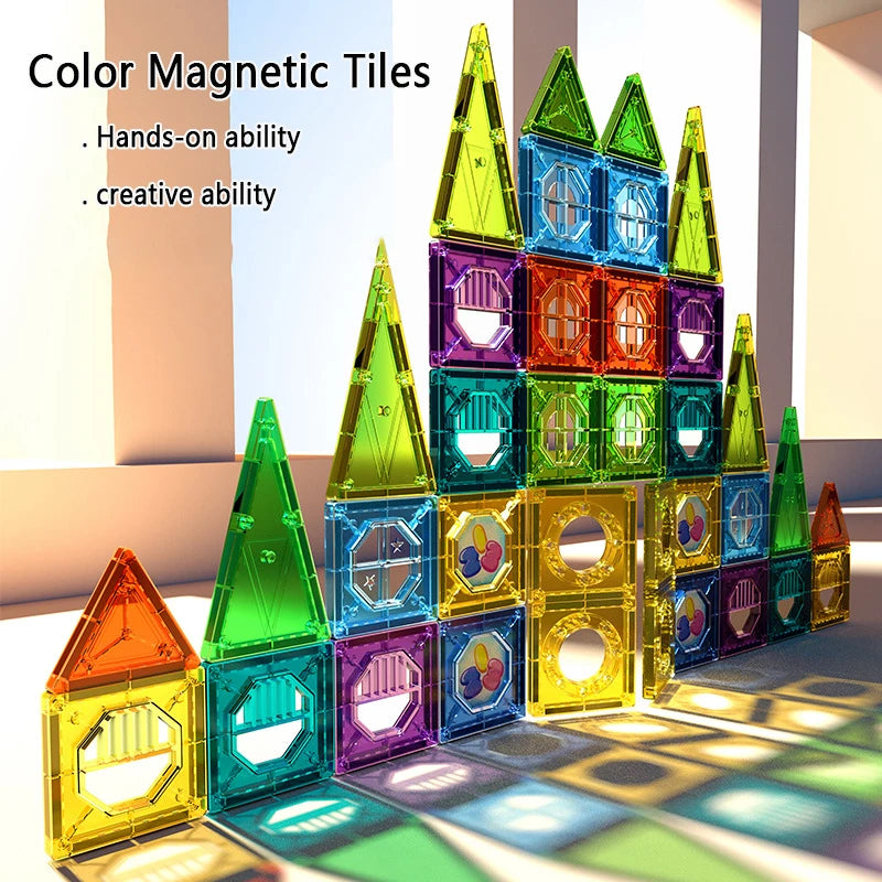 Magnetic Tiles Building Blocks &ndash; Educational STEM Toy